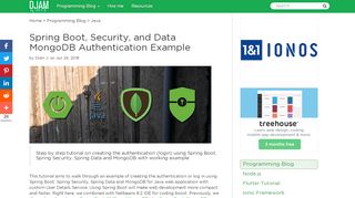 
                            12. Spring Boot, Security, and Data MongoDB Authentication Example