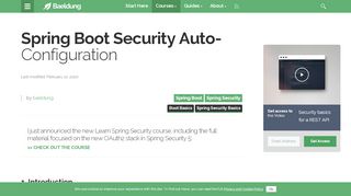 
                            2. Spring Boot Security Auto-Configuration | Baeldung