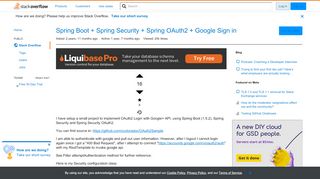 
                            2. Spring Boot + Spring Security + Spring OAuth2 + Google Sign in ...