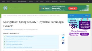 
                            13. Spring Boot + Spring Security + Thymeleaf Form Login Example