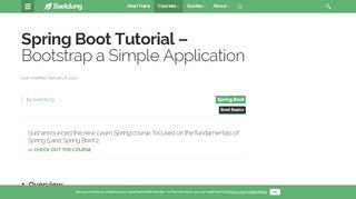 
                            13. Spring Boot Tutorial - Bootstrap a Simple App | Baeldung