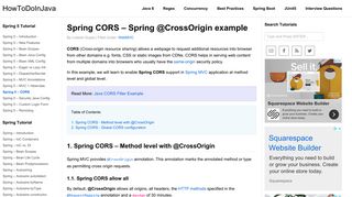 
                            9. Spring CORS - Spring @CrossOrigin example - HowToDoInJava