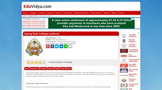 
                            6. Spring Dale College Lucknow Admissions, Address, Fees, Review