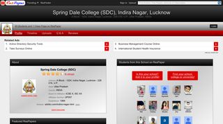 
                            12. Spring Dale College (SDC), Indira Nagar, Lucknow - ResPaper