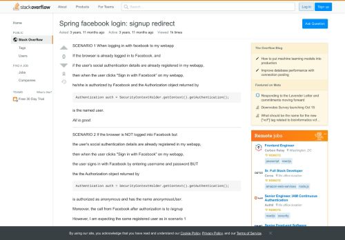 
                            12. Spring facebook login: signup redirect - Stack Overflow