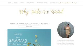 
                            13. Spring Into SPRING Cash Giveaway Sign Ups - Why Girls Are Weird