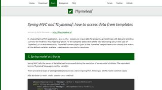 
                            2. Spring MVC and Thymeleaf: how to access data from templates ...