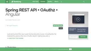 
                            8. Spring REST API + OAuth2 + AngularJS | Baeldung