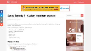 
                            12. Spring Security 4 - Custom login from example | BORAJI.COM