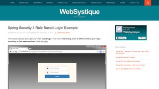 
                            9. Spring Security 4 Role Based Login Example - WebSystique