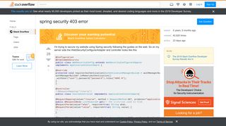 
                            1. spring security 403 error - Stack Overflow