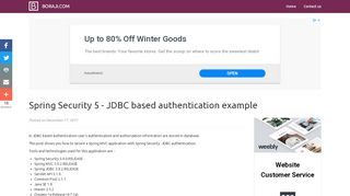 
                            12. Spring Security 5 - JDBC based authentication example - boraji.com