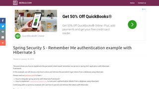 
                            6. Spring Security 5 - Remember Me authentication example with ...