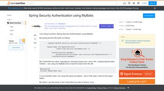 
                            6. Spring Security Authentication using MyBatis - Stack Overflow
