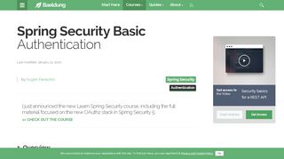 
                            2. Spring Security Basic Authentication | Baeldung
