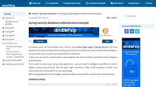 
                            10. spring security database authentication example - Java2Blog
