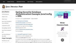 
                            13. Spring Security Database Authentication Example JavaConfig + XML