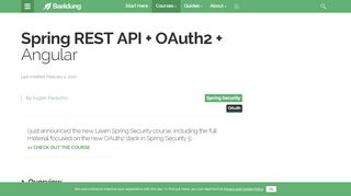 
                            13. Spring Security for a REST API | Baeldung