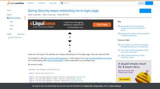 
                            4. Spring Security keeps redirecting me to login page - Stack Overflow