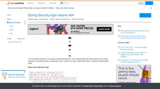 
                            1. Spring Security login returns 404 - Stack Overflow