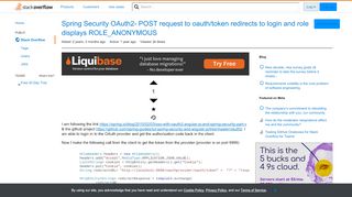 
                            3. Spring Security OAuth2- POST request to oauth/token redirects to ...