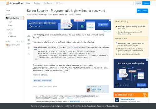 
                            1. Spring Security - Programmatic login without a password - Stack ...