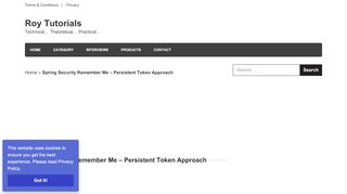 
                            11. Spring Security Remember Me - Persistent Token Approach - JEE ...