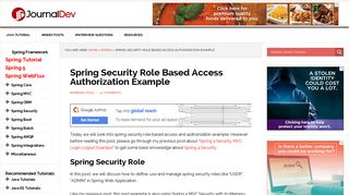 
                            11. Spring Security Role Based Access Authorization Example - JournalDev