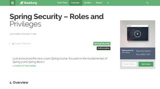 
                            3. Spring Security - Roles and Privileges | Baeldung