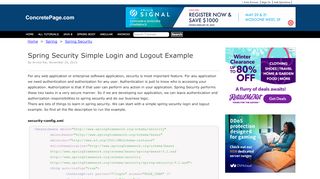 
                            9. Spring Security Simple Login and Logout Example - ConcretePage.com