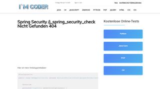 
                            11. spring - Spring Security /j_spring_security_check Nicht Gefunden 404