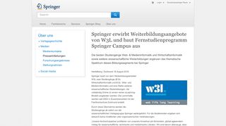
                            7. Springer erwirbt Weiterbildungsangebote von W3L und baut ...