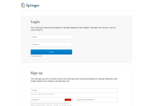 
                            2. Springer Log In and Registration