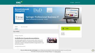 
                            7. Springer Professional Business IT - News | XING