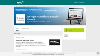 
                            10. Springer Professional Energie + Umwelt - News | XING