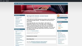 
                            3. SpringerLink ebooks: access issues | Electronic Resources Blog