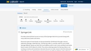 
                            7. SpringerLink | U-M Library