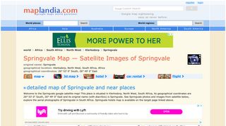 
                            11. Springvale Map | South Africa Google Satellite Maps - Maplandia.com