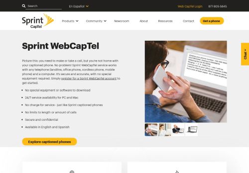 
                            8. Sprint CapTel | WebCapTel Online Phone Caption Service | Sprint ...