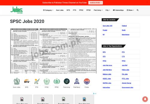 
                            10. SPSC Jobs 2019 - Jobs.com.pk | Jobs.com.pk