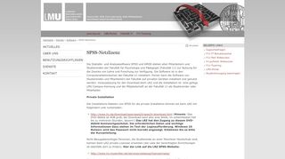 
                            11. SPSS-Netzlizenz - Informationstechnologie der Fakultät 11 - LMU ...