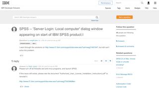 
                            2. SPSS -- 'Server Login: Local computer' dialog window appearing on ...