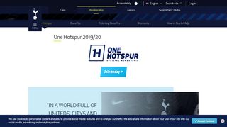 
                            1. Spurs Membership | One Hotspur | Tottenham Hotspur