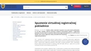 
                            6. Spustenie virtuálnej registračnej pokladnice - Detail novinky - PFS