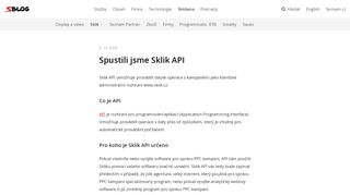 
                            4. Spustili jsme Sklik API – Blog Seznam.cz