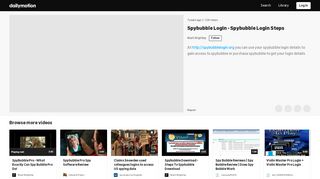 
                            2. Spybubble Login - Spybubble Login Steps - video dailymotion