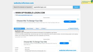 
                            13. spybubble-login.com at WI. SpyBubble Login - Website Informer