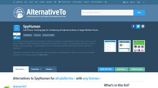 
                            13. SpyHuman Alternatives and Similar Apps - AlternativeTo.net