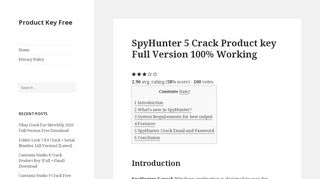 
                            5. SpyHunter 5 Crack Product key Full Version 100% Working