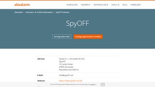 
                            11. SpyOFF Hotline, Anschrift, Faxnummer und E-Mail - Aboalarm